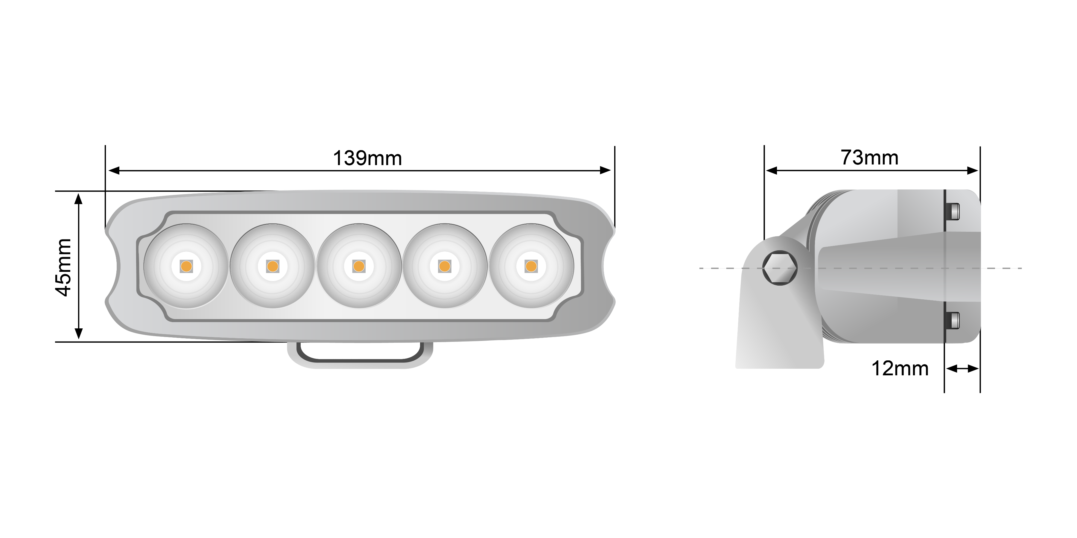 STEDI Marine White 25W Slim LED Flood Light